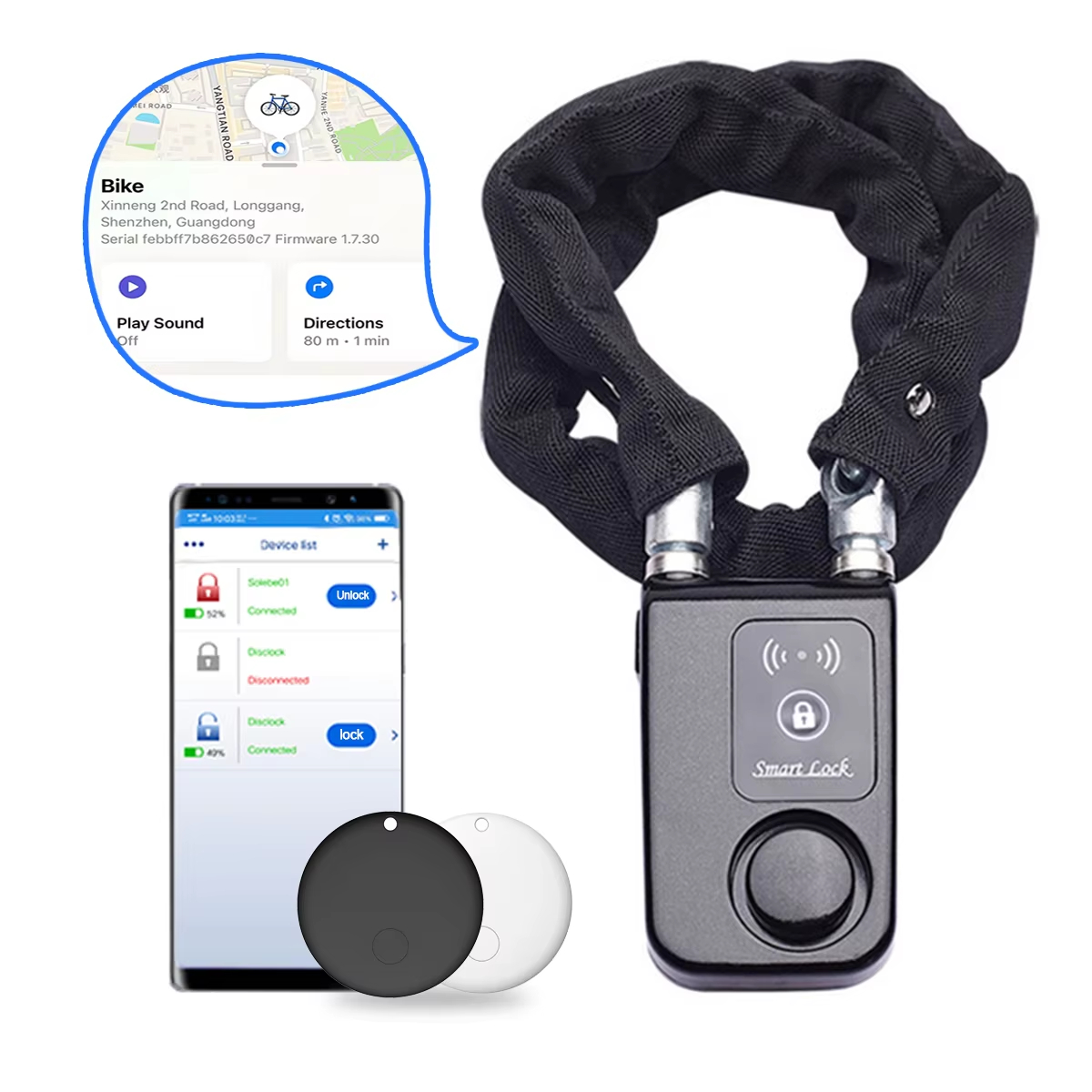 Commuter Bike Lock - Cadeado de Bicicleta com Alarme de