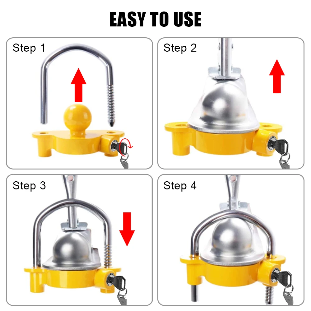 Trailer Anti-Theft Hitch Lock, - U Lock Heavy Duty avaliação e preço